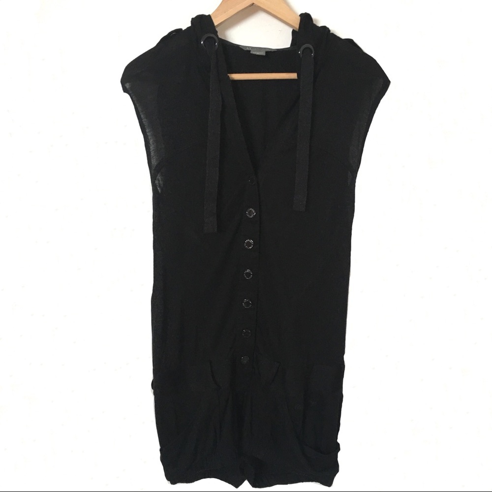 A/X Armani Exchange Black Hooded Romper Size XS